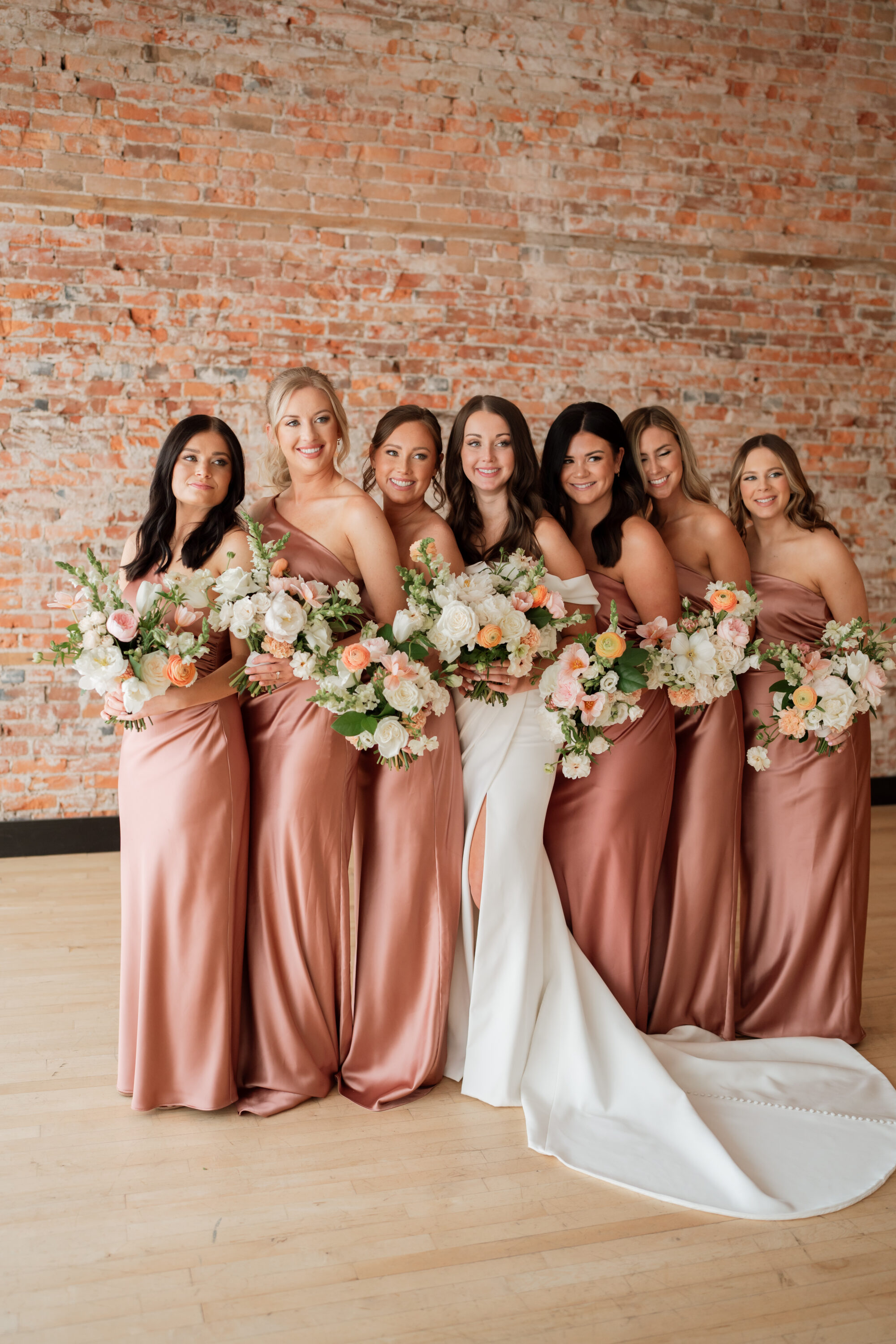 Bridal party at the 3 Ten Event Venue in Faribault, MN.